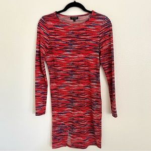 Bodycon Long Sleeve Dress with Leg Slit | TOPSHOP